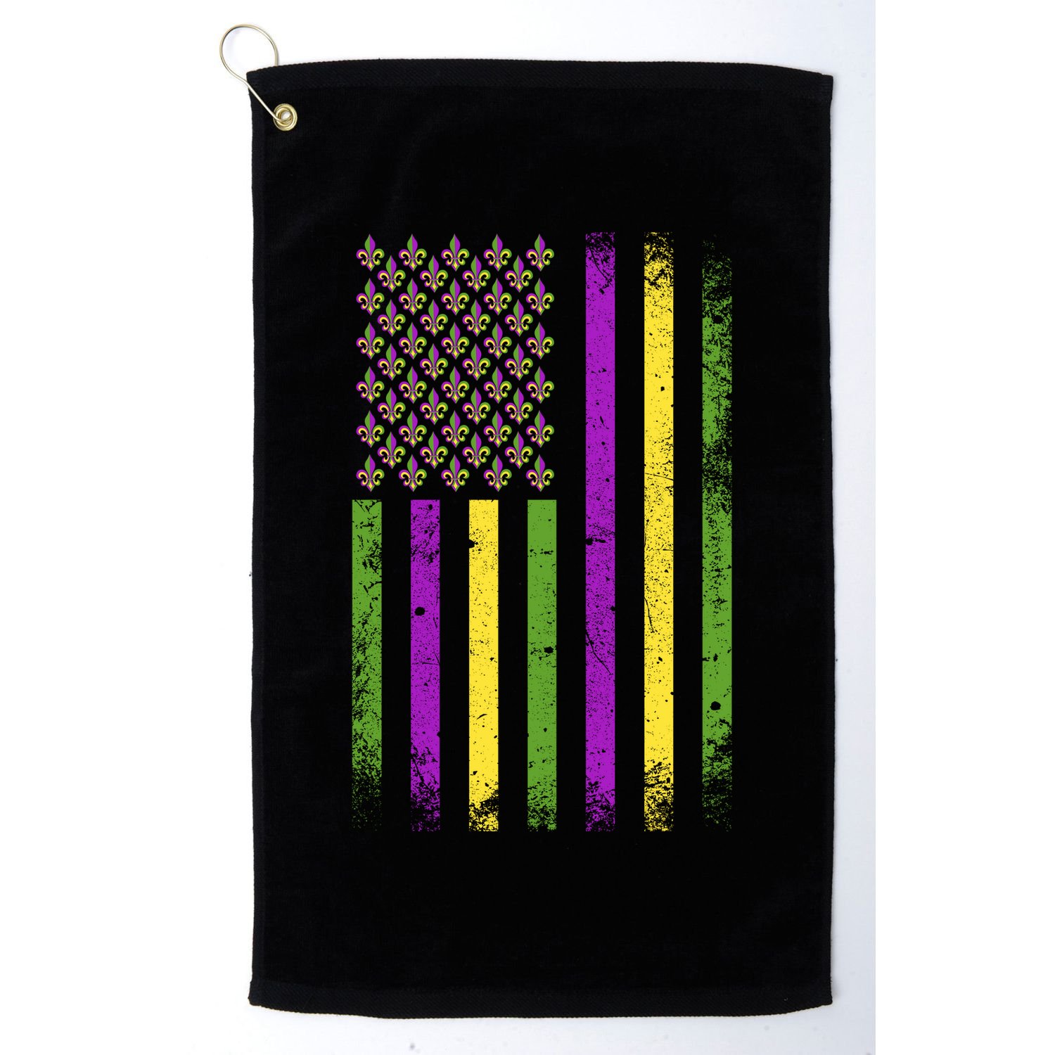 Mardi Gras Vintage Flag Celebration Golf Towel