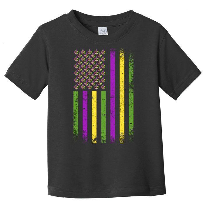 Mardi Gras Vintage Flag Celebration Toddler T-Shirt