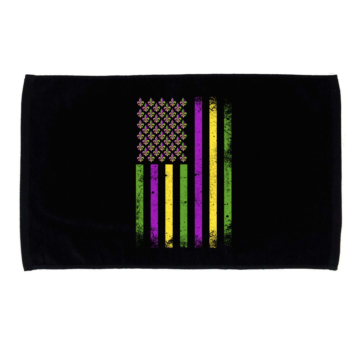 Mardi Gras Vintage Flag Celebration Microfiber Hand Towel