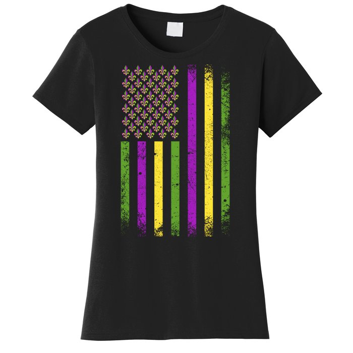 Mardi Gras Vintage Flag Celebration Women's T-Shirt