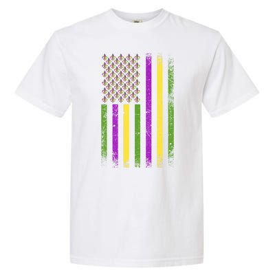 Mardi Gras Vintage Flag Celebration Garment-Dyed Heavyweight T-Shirt