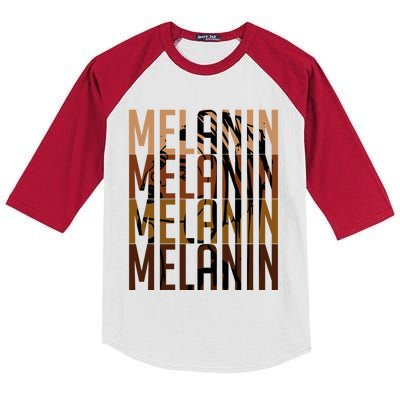 Melanin Graphic With Dashiki African Art Black History Meaningful Gift Kids Colorblock Raglan Jersey