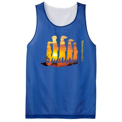 Meerkat Group With Sunset Wildlife Meerkat Cute Gift Mesh Reversible Basketball Jersey Tank