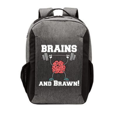 Men Gym Workout Brains And Brawn! Meaningful Gift Vector Backpack