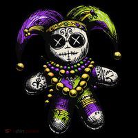 Mardi Gras Witch Doctor Goth Voodoo Doll Costume Tall T-Shirt