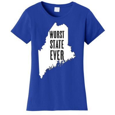 Maine Gift Worst State Ever Me Sucks Gift Funny Graphic Gift Women's T-Shirt