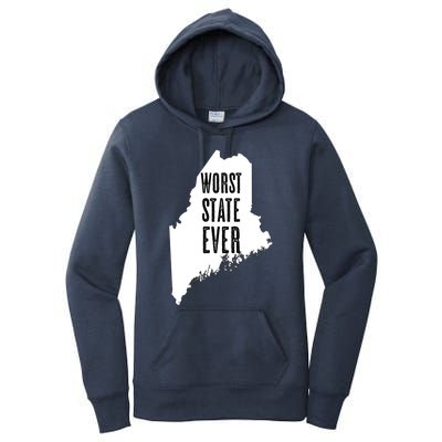 Maine Gift Worst State Ever Me Sucks Gift Funny Graphic Gift Women's Pullover Hoodie