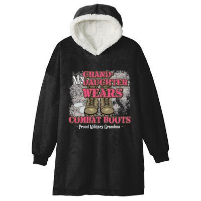 My Granddaughter Wears Combat Boots Proud Grandma Gifts  Hooded Wearable Blanket