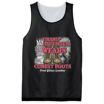 My Granddaughter Wears Combat Boots Proud Grandma Gifts  Mesh Reversible Basketball Jersey Tank