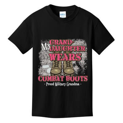 My Granddaughter Wears Combat Boots Proud Grandma Gifts  Kids T-Shirt