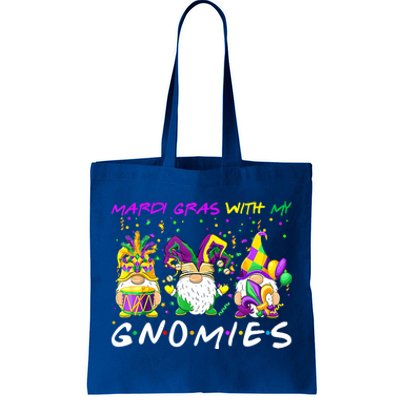 Mardi Gras With My Gnomies Three Gnome Costume Cute Gift Tote Bag