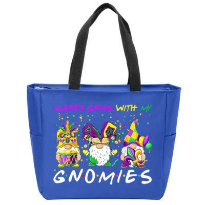 Mardi Gras With My Gnomies Three Gnome Costume Cute Gift Zip Tote Bag