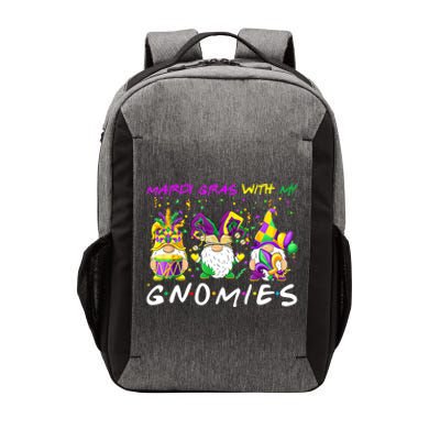 Mardi Gras With My Gnomies Three Gnome Costume Cute Gift Vector Backpack