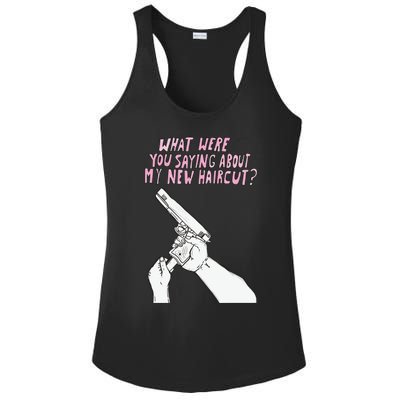 Matt Gray What Were Saying About My New Haircut Ladies PosiCharge Competitor Racerback Tank