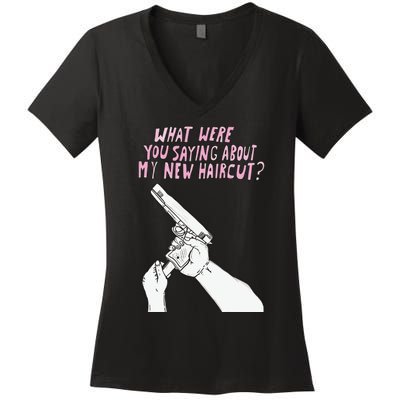 Matt Gray What Were Saying About My New Haircut Women's V-Neck T-Shirt