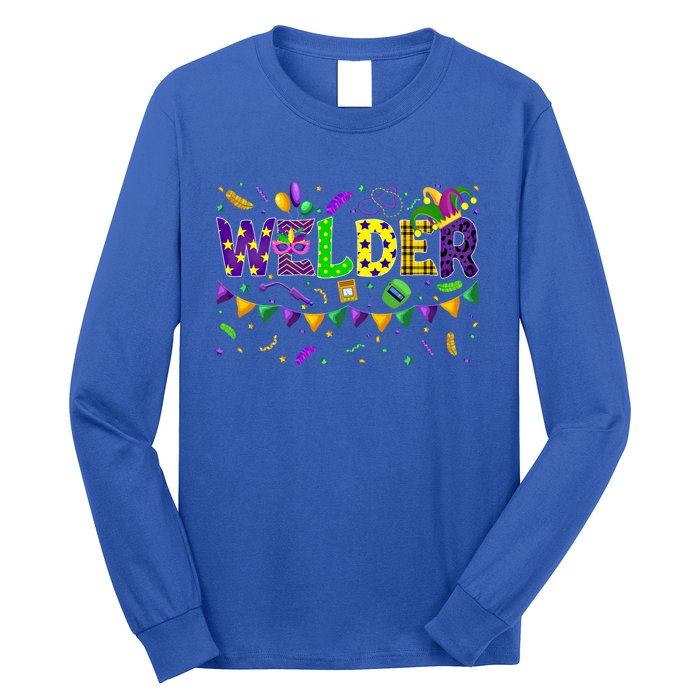 Mardi Gras Welder Carnival Parade Party Job Occupation Cool Gift Long Sleeve Shirt