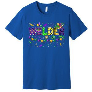 Mardi Gras Welder Carnival Parade Party Job Occupation Cool Gift Premium T-Shirt