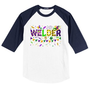 Mardi Gras Welder Carnival Parade Party Job Occupation Cool Gift Baseball Sleeve Shirt