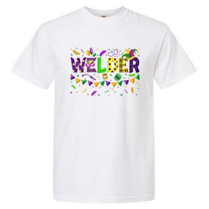 Mardi Gras Welder Carnival Parade Party Job Occupation Cool Gift Garment-Dyed Heavyweight T-Shirt