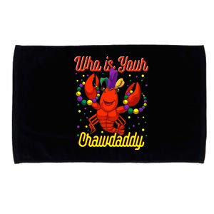 Mardi Gras Who's Your Crawdaddy Beads Jester Hat New Orleans Cool Gift Microfiber Hand Towel