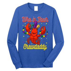 Mardi Gras Who's Your Crawdaddy Beads Jester Hat New Orleans Cool Gift Long Sleeve Shirt