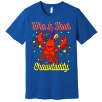 Mardi Gras Who's Your Crawdaddy Beads Jester Hat New Orleans Cool Gift Premium T-Shirt