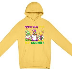 Mardi Gras With My Gnomies Gnomes Costume Gift Funny Gift Premium Pullover Hoodie