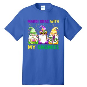 Mardi Gras With My Gnomies Gnomes Costume Gift Funny Gift Tall T-Shirt