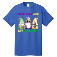 Mardi Gras With My Gnomies Gnomes Costume Gift Funny Gift Tall T-Shirt