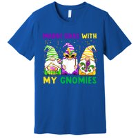 Mardi Gras With My Gnomies Gnomes Costume Gift Funny Gift Premium T-Shirt