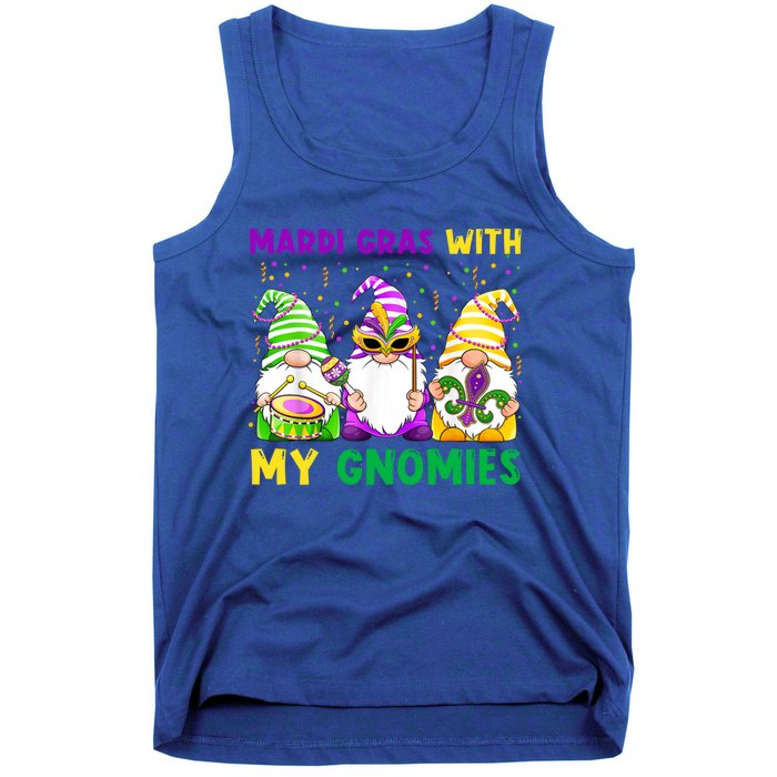 Mardi Gras With My Gnomies Gnomes Costume Gift Funny Gift Tank Top