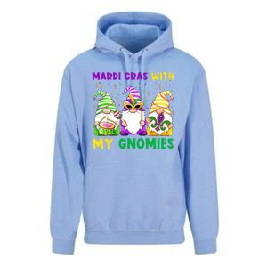 Mardi Gras With My Gnomies Gnomes Costume Gift Funny Gift Unisex Surf Hoodie