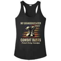 My Granddaughter Wears Combat Boots Proud Army Grandpa Ladies PosiCharge Competitor Racerback Tank