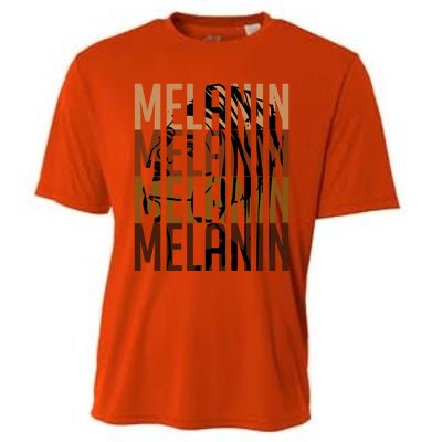 Melanin Graphic With Dashiki African Art Black History Gift Cooling Performance Crew T-Shirt