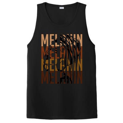 Melanin Graphic With Dashiki African Art Black History Gift PosiCharge Competitor Tank