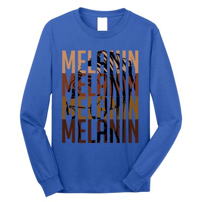 Melanin Graphic With Dashiki African Art Black History Gift Long Sleeve Shirt