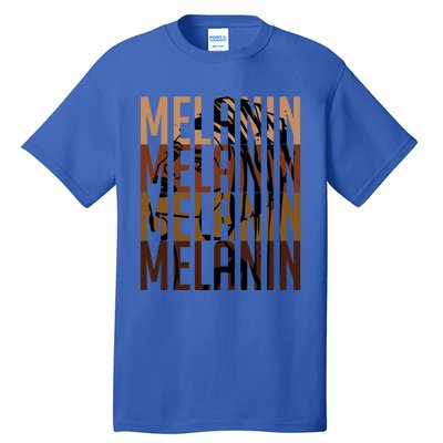 Melanin Graphic With Dashiki African Art Black History Gift Tall T-Shirt