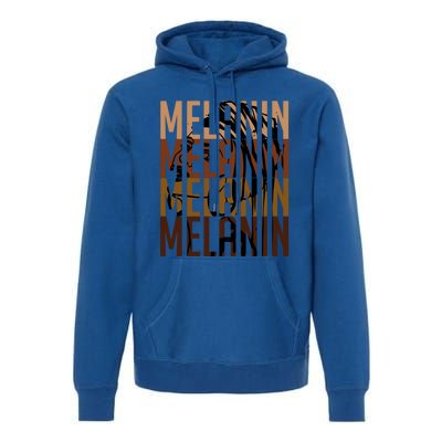 Melanin Graphic With Dashiki African Art Black History Gift Premium Hoodie