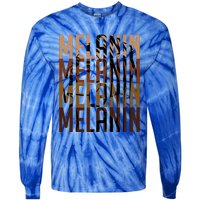 Melanin Graphic With Dashiki African Art Black History Gift Tie-Dye Long Sleeve Shirt