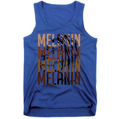 Melanin Graphic With Dashiki African Art Black History Gift Tank Top