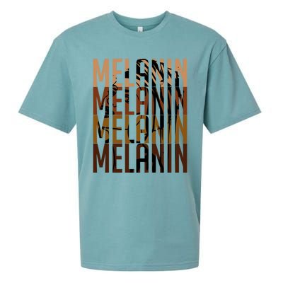 Melanin Graphic With Dashiki African Art Black History Gift Sueded Cloud Jersey T-Shirt