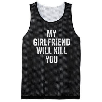 My Girlfriend Will Kill You Mesh Reversible Basketball Jersey Tank