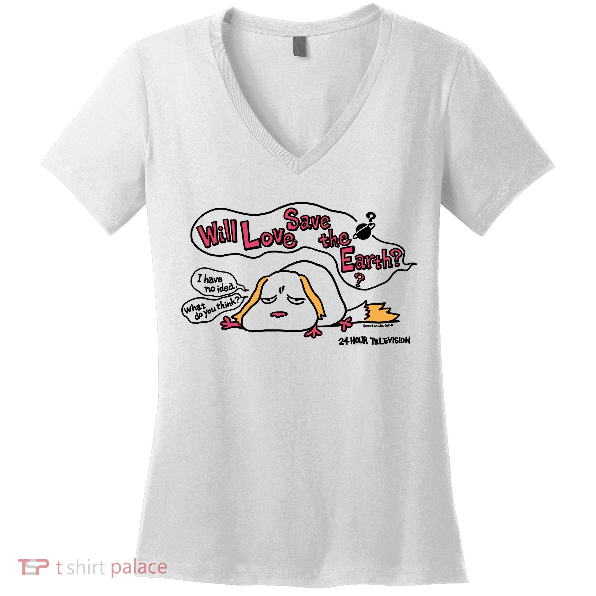 Miyazaki Goro Will Love Save The Earth I Have No Idea Women's V-Neck T-Shirt