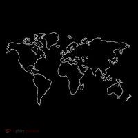 Minimalist Globe World Map Travel Traveler Graphic Drawstring Bag