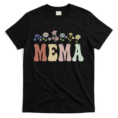 Mema Gifts Women Wildflower Floral Design Mema T-Shirt
