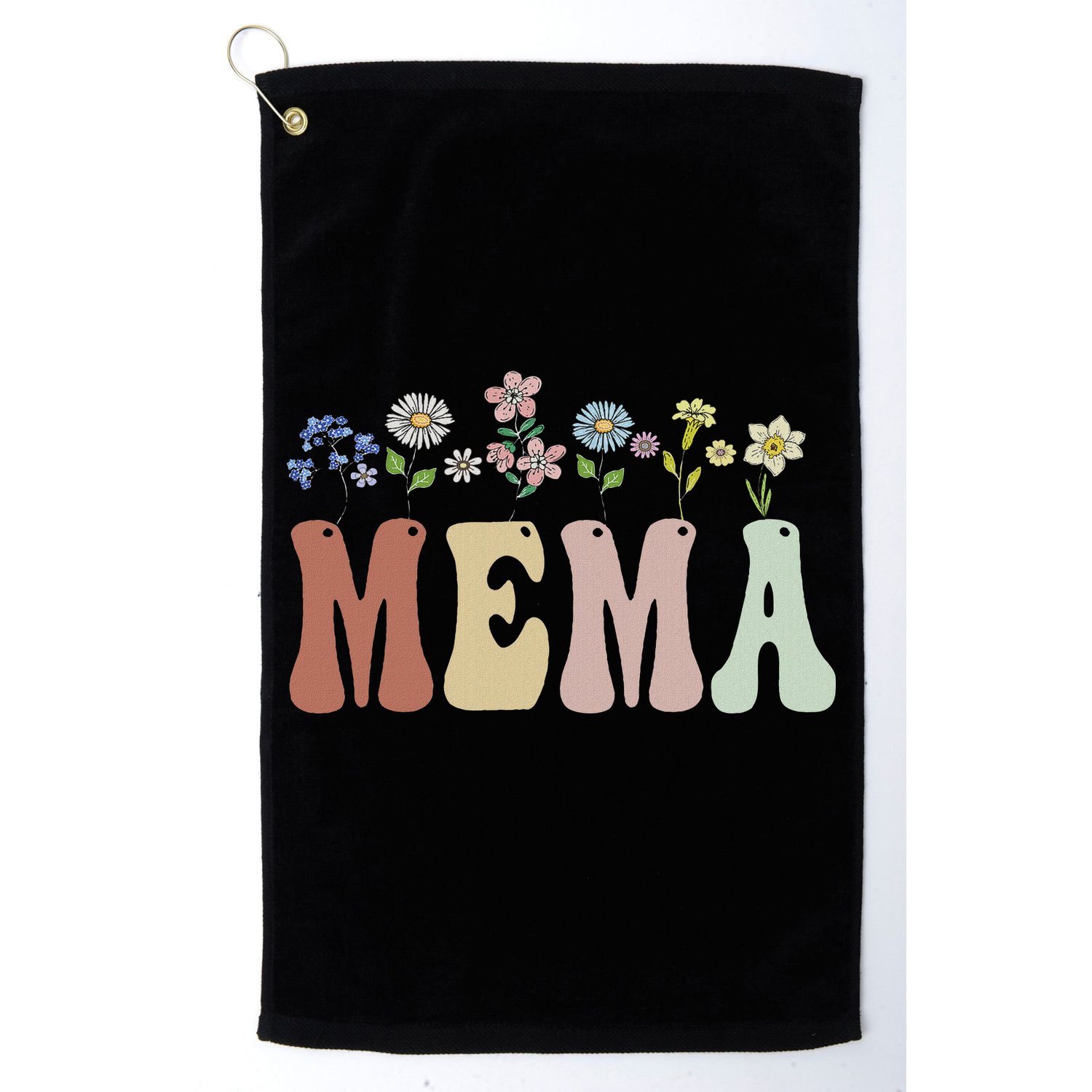 Mema Gifts Women Wildflower Floral Design Mema Golf Towel