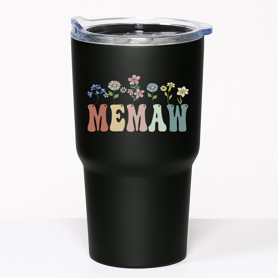 Memaw Gifts Women Wildflower Floral Design Memaw Tumbler