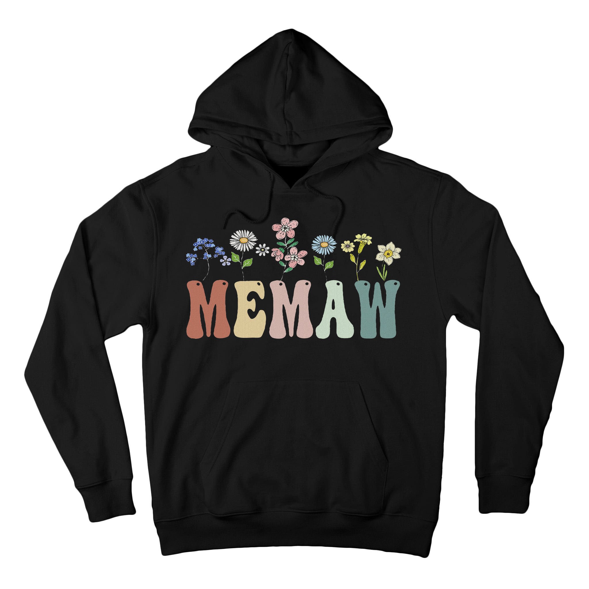 Memaw Gifts Women Wildflower Floral Design Memaw Tall Hoodie