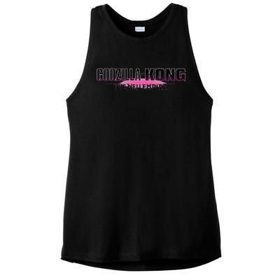 Monsterverse Godzilla x Kong The New Empire Logo Ladies PosiCharge Tri-Blend Wicking Tank