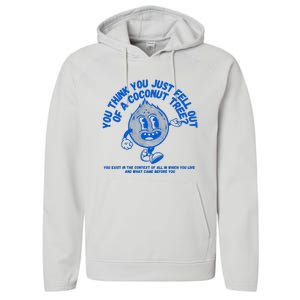 Mark Glasgow You Think You Fell Out Of A Coconut Tree Kamala Harris Performance Fleece Hoodie